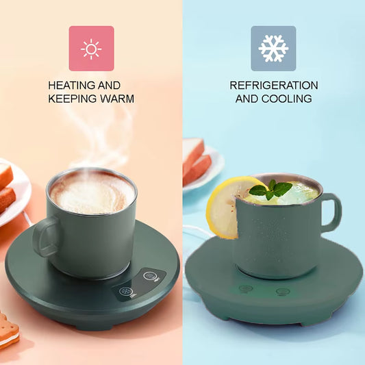 2 in 1 Cup Cooler Quick Coffee Mug Warmer Auto Cup Drink Holder for Camping Travel Driving Cooler Warmer Dual-Purpose Coaster